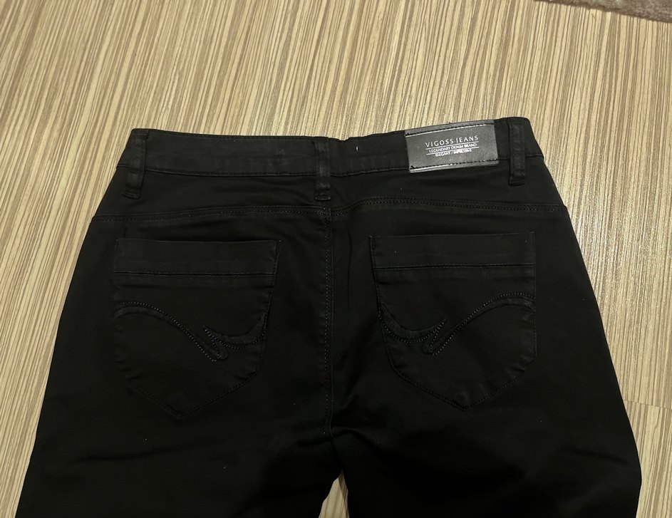 siyah skiny düşük bel pantolon - Görsel 5