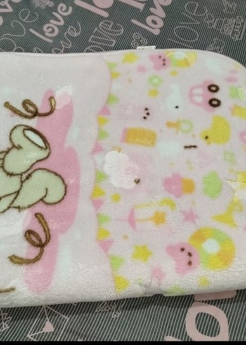 Pembe Baskılı bebek battaniyesi