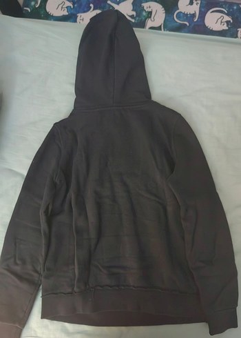 Kadın Siyah Kapüşonlu Kemer Detaylı Sweatshirt - Görsel 2