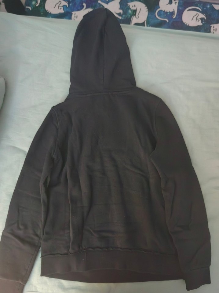 Kadın Siyah Kapüşonlu Kemer Detaylı Sweatshirt - Görsel 2