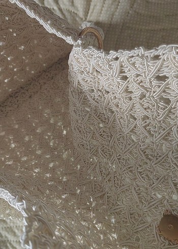 Dantel Detaylı Bohem Örgü Kadın Çanta - Görsel 4