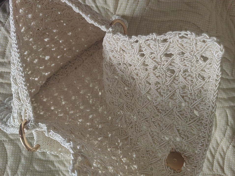 Dantel Detaylı Bohem Örgü Kadın Çanta - Görsel 4