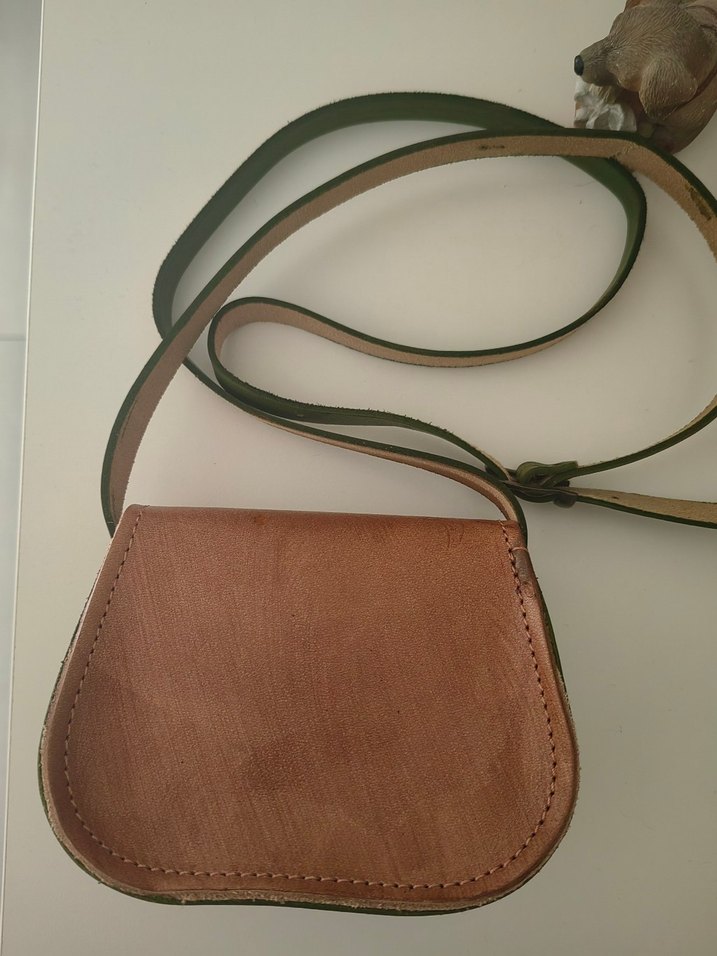 Küçük Prens Yeşil Deri Kadın Çapraz Çanta - Görsel 2