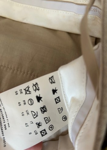 Hugo Boss Bej Kumaş Kadın Pantolon, Kemerli, Midi Boy