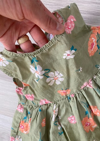 Bohem Çiçek Desenli Kolsuz Kız Elbisesi - Görsel 3