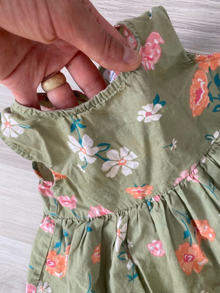 Bohem Çiçek Desenli Kolsuz Kız Elbisesi - Görsel 3