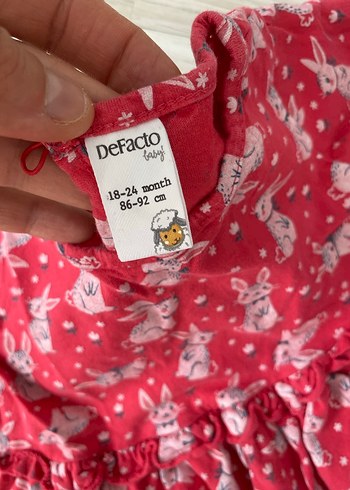 Kız Çocuk Gri Baskılı Fırfırlı Elbise - Görsel 3