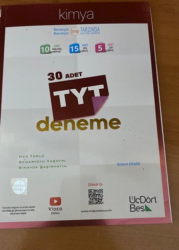 Kimya TYT 30 Adet Deneme Kitabı