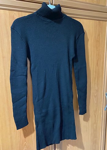 Kadın Lacivert Boğazlı elbise - Görsel 2