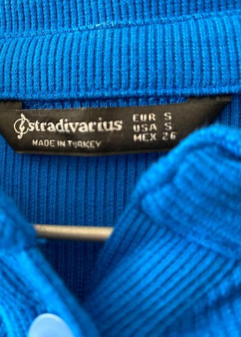 Düğmeli Mavi Kadın Gömlek - Görsel 3