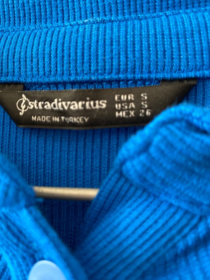 Düğmeli Mavi Kadın Gömlek - Görsel 3