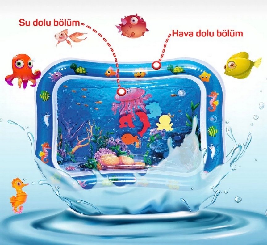 Renkli Su Oyun Matı Bebek Oyuncağı tummy time - Görsel 2