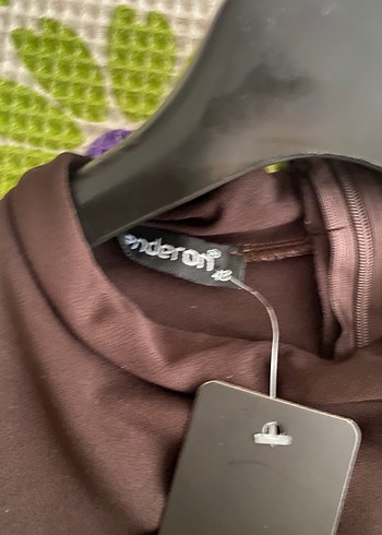 Tesettür Kahverengi Uzun Kollu Kadın Elbise - Görsel 5