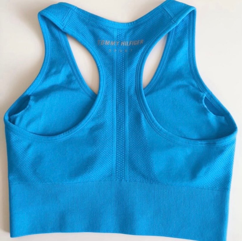Orjinal Tommy Hilfiger Mavi Spor Sütyeni - Görsel 2