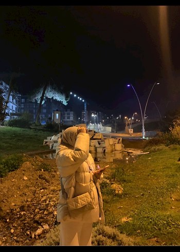 m Beden Kadın Kışlık şişme Mont