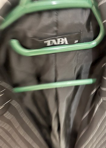 36 Beden Siyah Çizgili Kadın Blazer Ceket