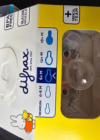 Diğer Difrax Natural 6+ Ay Renkli Turuncu Emzik