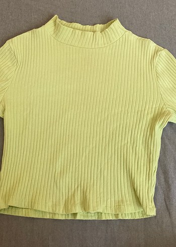 Yeşil Kısa Kollu Triko Bluz