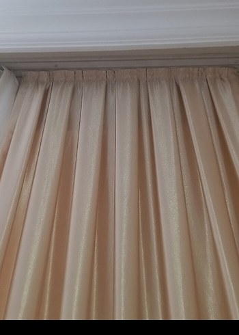 2 kanat saten fon perde - Görsel 3