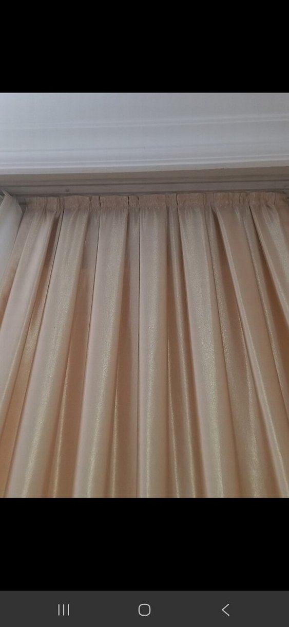 2 kanat saten fon perde - Görsel 3
