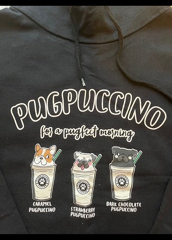 Siyah Baskılı kisa sweatshirt - Görsel 4