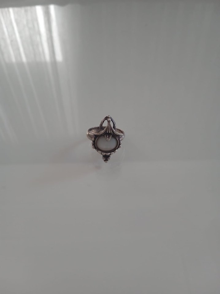 Bohem Beyaz Vintage Kadın Yüzük - Görsel 2
