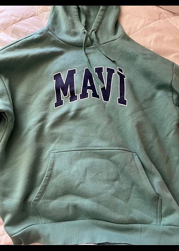 Mavi Mavi Kapüşonlu Oversize Sweatshirt