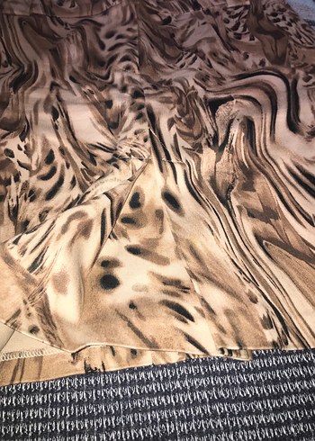 Kahverengi Zebra Desenli Midi Hamile Etek - Görsel 3