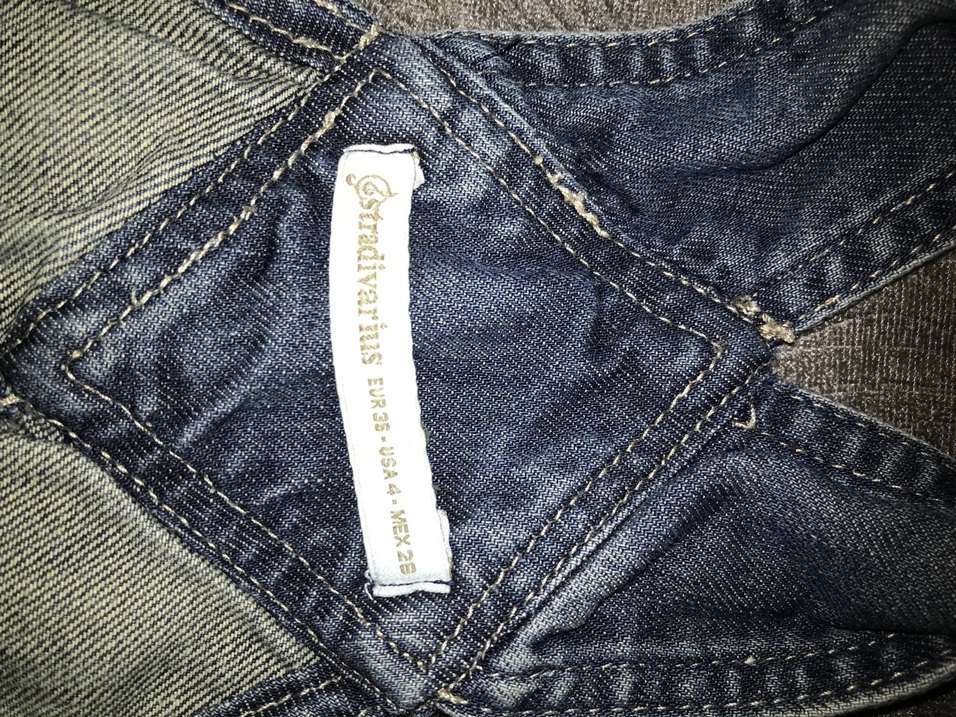 Kadın Gri Denim Kısa Tulum - Görsel 4