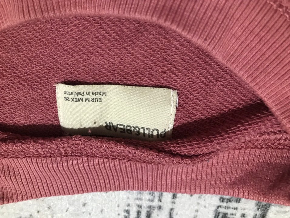 Bordo Oversize Kadın Sweatshirt - Görsel 2