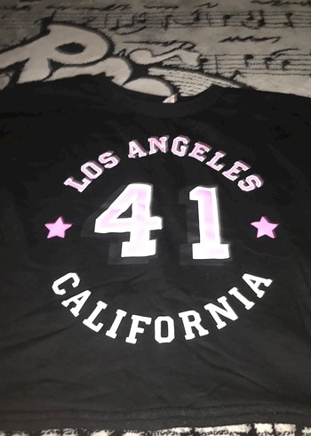 Kız Çocuk Siyah Baskılı Uzun Kollu Tişört - Görsel 2