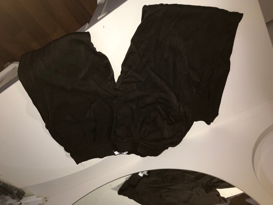 Siyah Rahat Kesim Kadın Kumaş Pantolon - Görsel 2