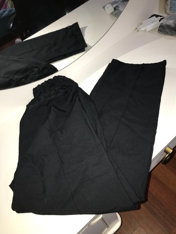 Gri Baskılı Kemerli Kadın Denim Pantolon - Görsel 4