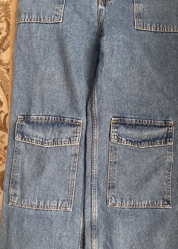 Trendyol & Milla Kadın Mavi Düğmeli Bol Kesim Midi Jean