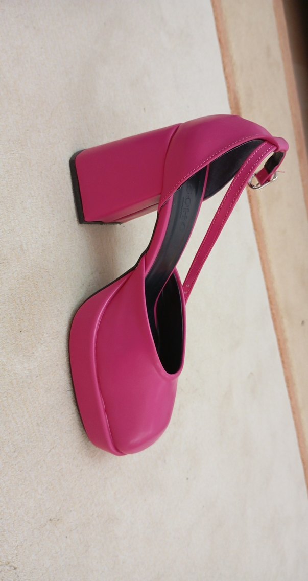 Pembe Kadın Platform Topuklu Ayakkabı - Görsel 2