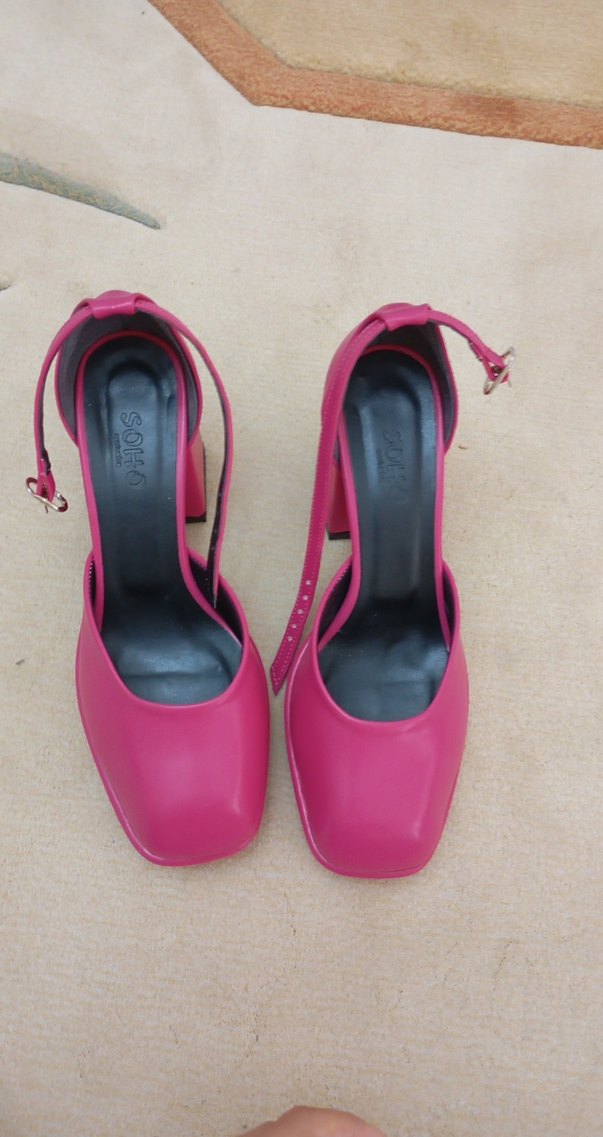 Pembe Kadın Platform Topuklu Ayakkabı - Görsel 4