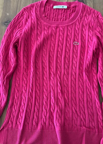 Lacoste Pembe Kadın Örgü Triko Kazak
