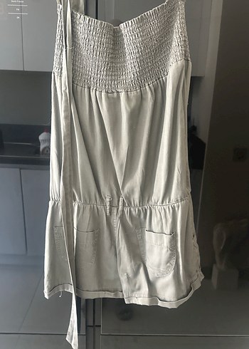 Tally Weijl Bej Keten Straplez Midi Tulum