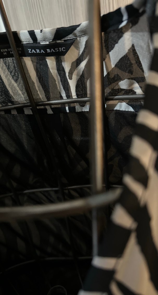 Zebra Desenli Uzun Kadın Elbise - Görsel 3