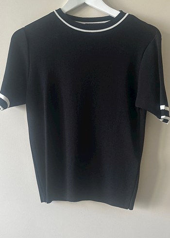 Siyah Kısa Kollu Fitted Tişört