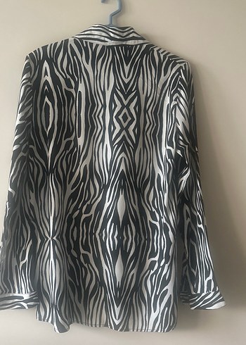 m Beden çeşitli Renk Zebra Desenli Bohem Kadın Gömlek