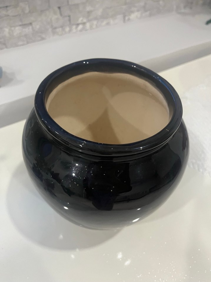 Siyah Parlak Seramik Vazo - Görsel 2