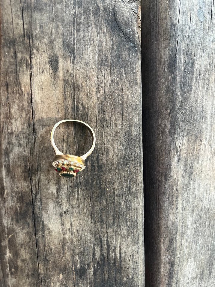 Bohem Yeşil Boncuklu Vintage Yüzük - Görsel 3