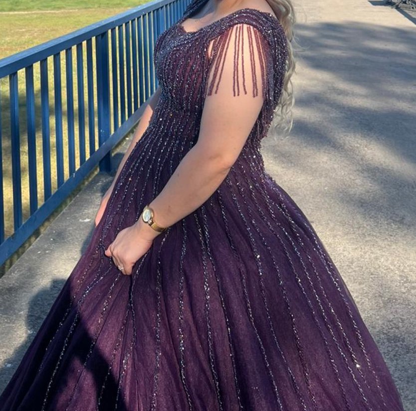 Mürdüm renk nişanlık - Görsel 3