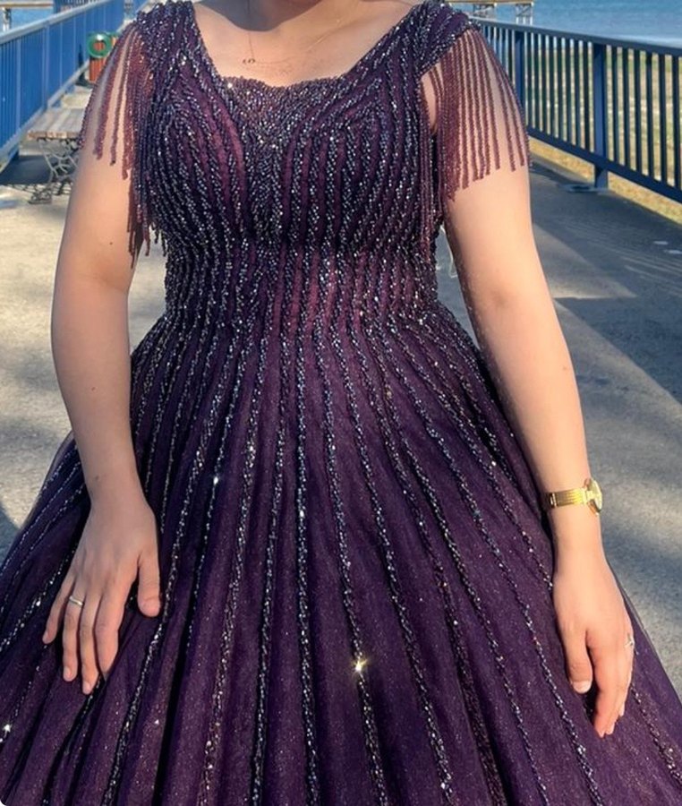 Mürdüm renk nişanlık - Görsel 4