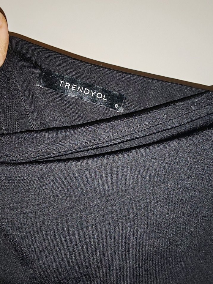 Siyah Uzun Sade Kadın Elbise - Görsel 4