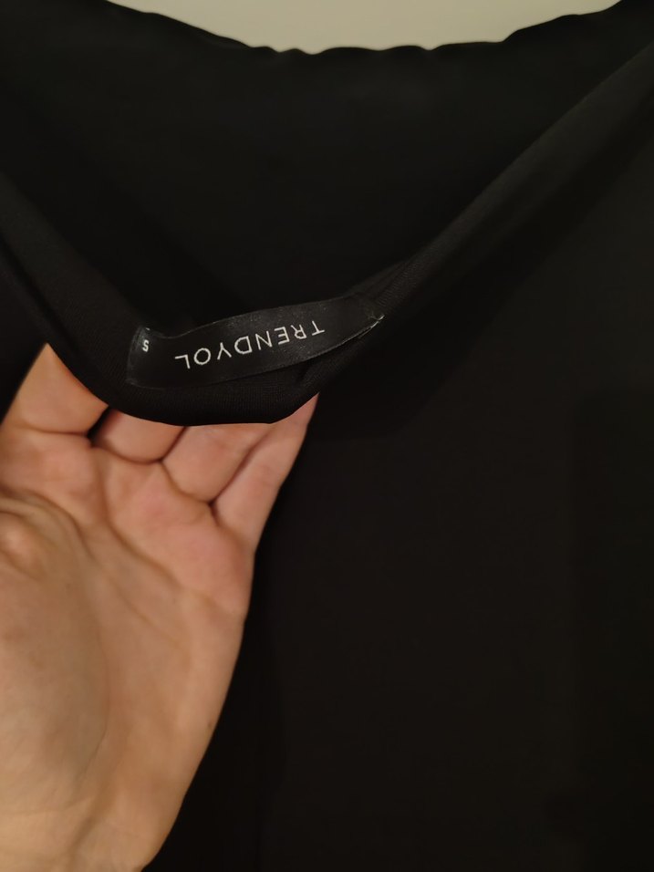 Siyah Uzun Sade Kadın Elbise - Görsel 3