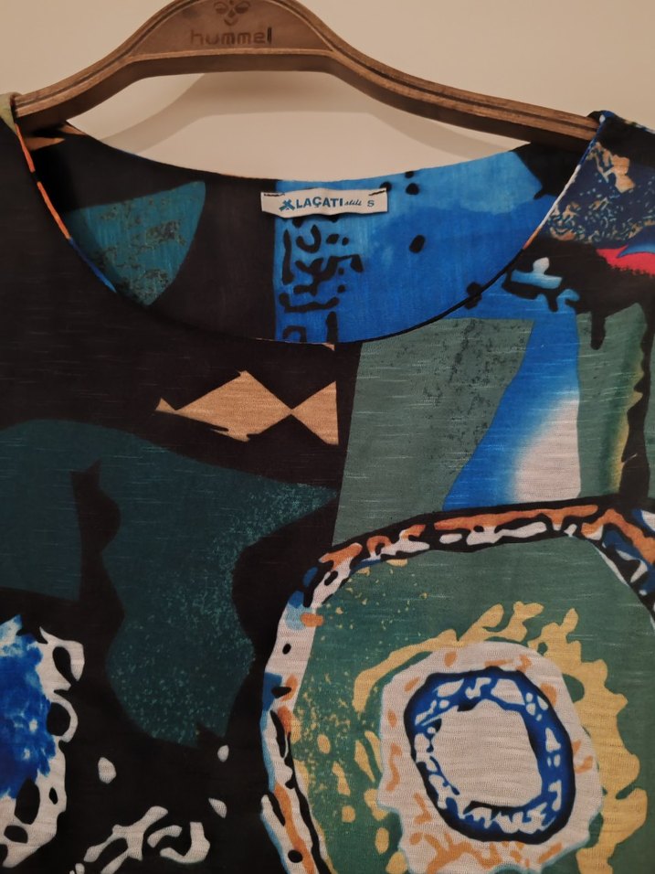 Bohem Çok Renkli Desenli elbise - Görsel 4