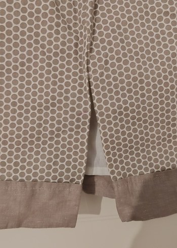 Bej Gri Midi Pilili Kadın Etek - Görsel 3