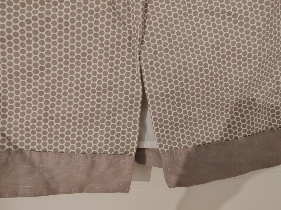 Bej Gri Midi  Pilili Kadın Etek - Görsel 3